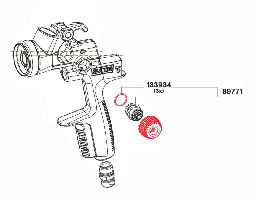 Spindel Cpl Voor Ronde/Vlakke Spuitregeling 89771