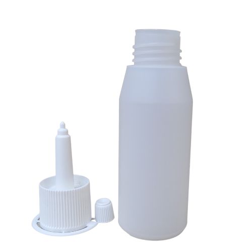 Plastic Fles Zonder Dop 50 Ml Wit