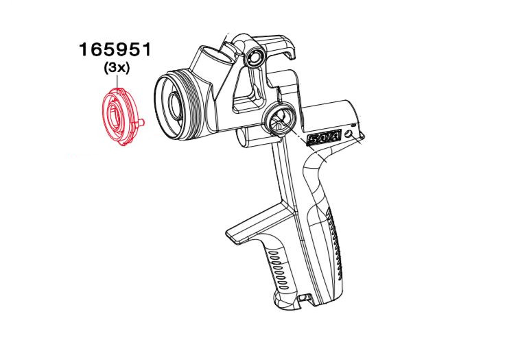 Luchtverdeelring 165951 Voor Jet 4000 B