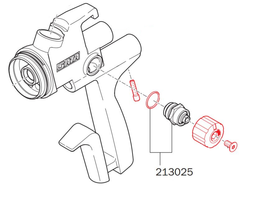 Spindle Cpl Rond/Plat Spray Control 213025